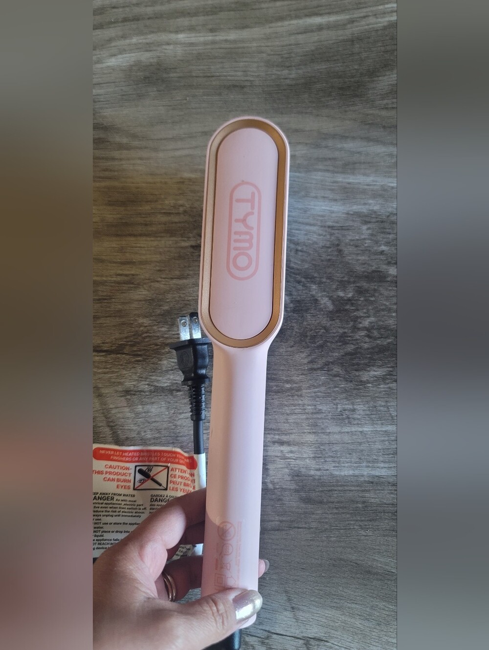 Tymo Pink Hair Straightener Brush
